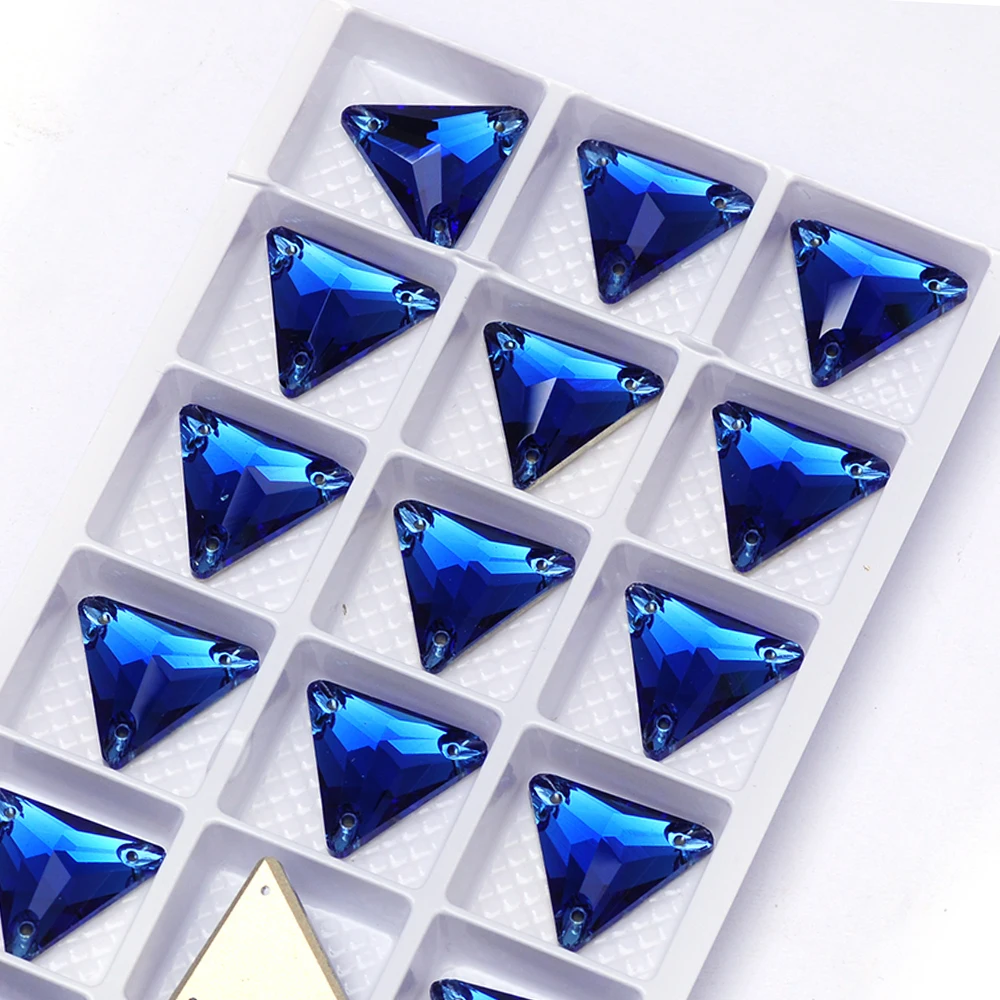 Saphirkristall-Formen Glas-Nähsteine DIY Handarbeiten Flache Strasssteine zum Aufnähen für Kleider, Kleidungsstücke, Taschen – Detail 13