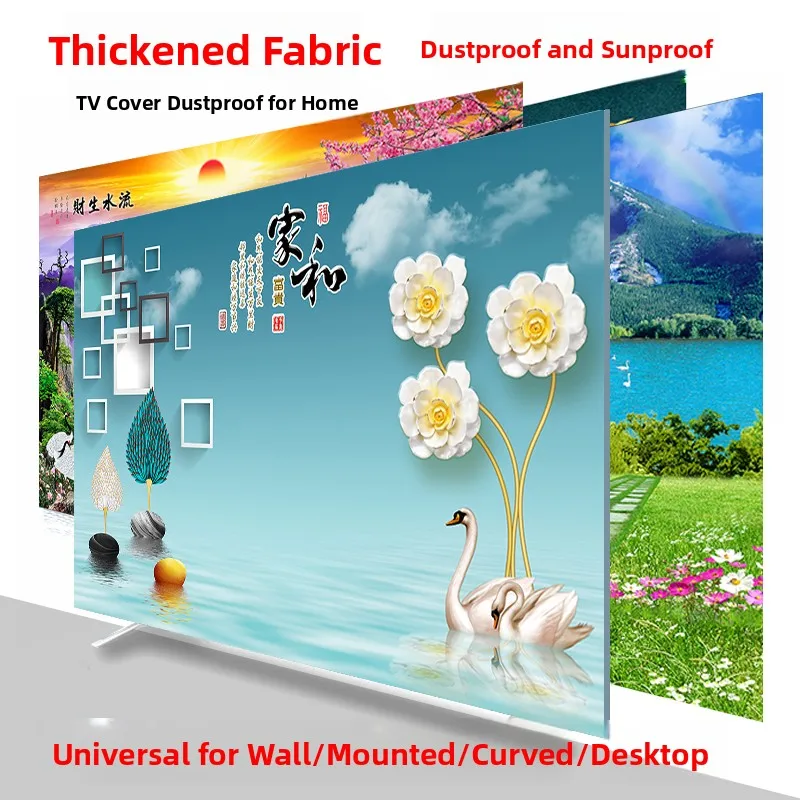 

Новая пылезащитная тканевая накидка для телевизоров 65 и 75 дюймов, для домашнего использования, в стиле китайского дизайна...