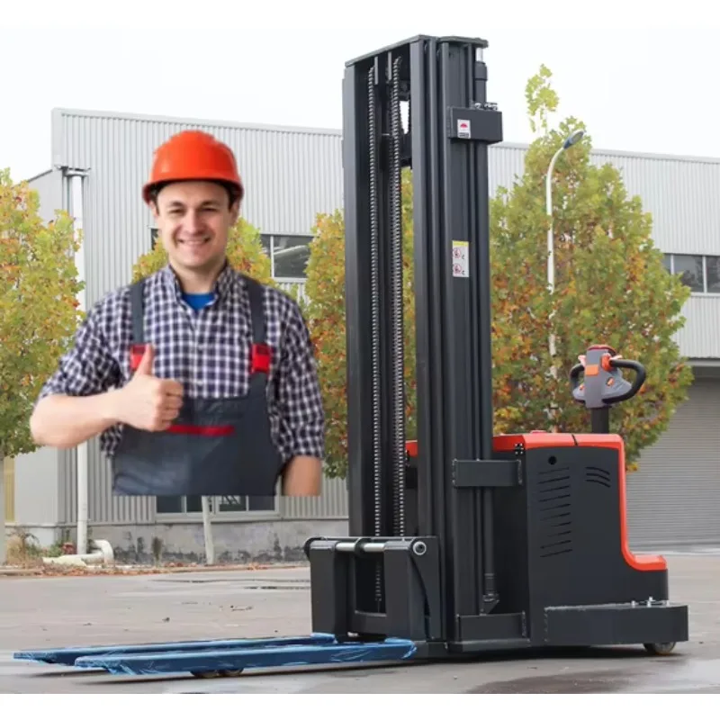 Labor Saving Electric Walkie Stacker with Lifting Heights of 2m 3m 4m Fully Electric Stacker for Unloading and Moving Goods