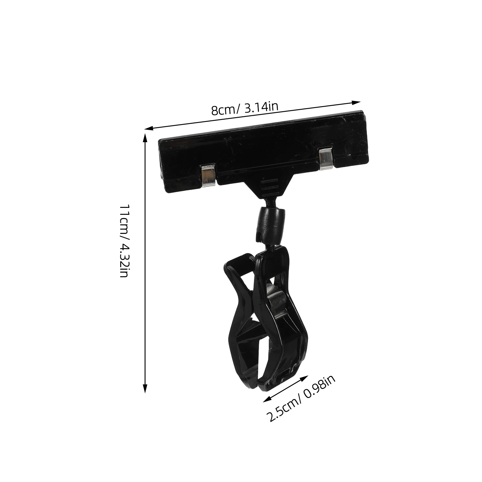 10 قطعة حامل علامة مقاطع لعرض تدوير سعر الرف المشبك مزدوج الوجهين حامل بطاقة بلاستيكية حامل دوار لعرض البيع #3