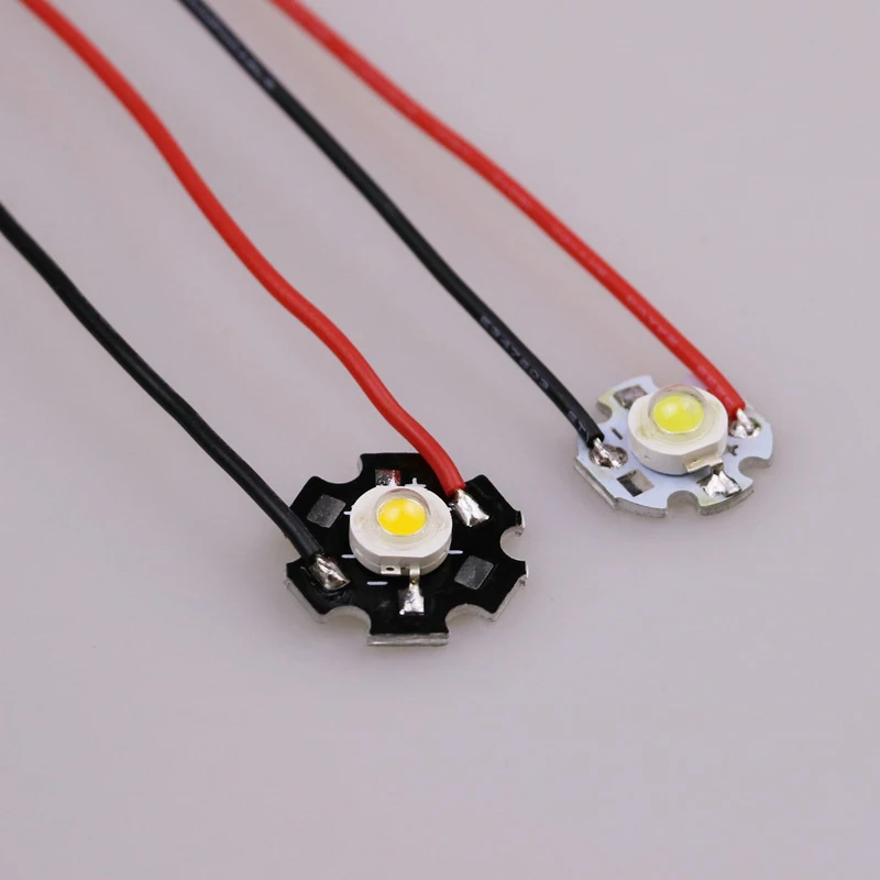 3W LED Lamp Beads Full Spectrum White/Warm White With Aluminum Plate And Cable Wire For Flashlights Parts Accessories