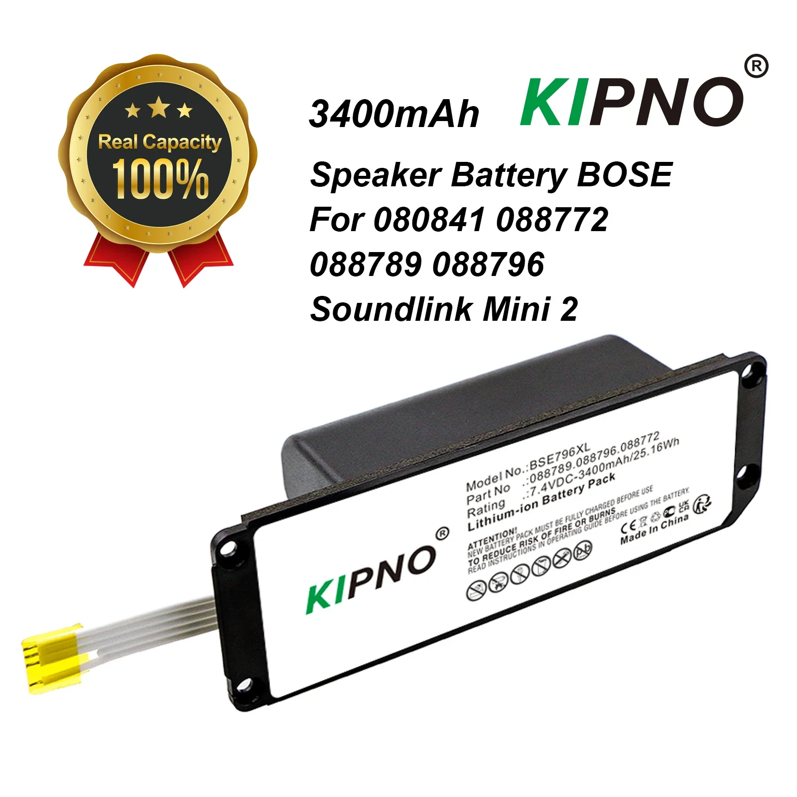 KIPNO 3400mAh Battery Speaker For BOSE Soundlink Mini 2 Model Numbers 080841 088772 088789 088796 Portable Music Player
