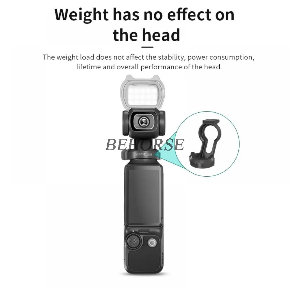 Lâmpada de braçadeira de telefone ajustável para bolso 3 luz de preenchimento magnético 3 cores luzes led para dji osmo bolso 3 acessórios da câmera