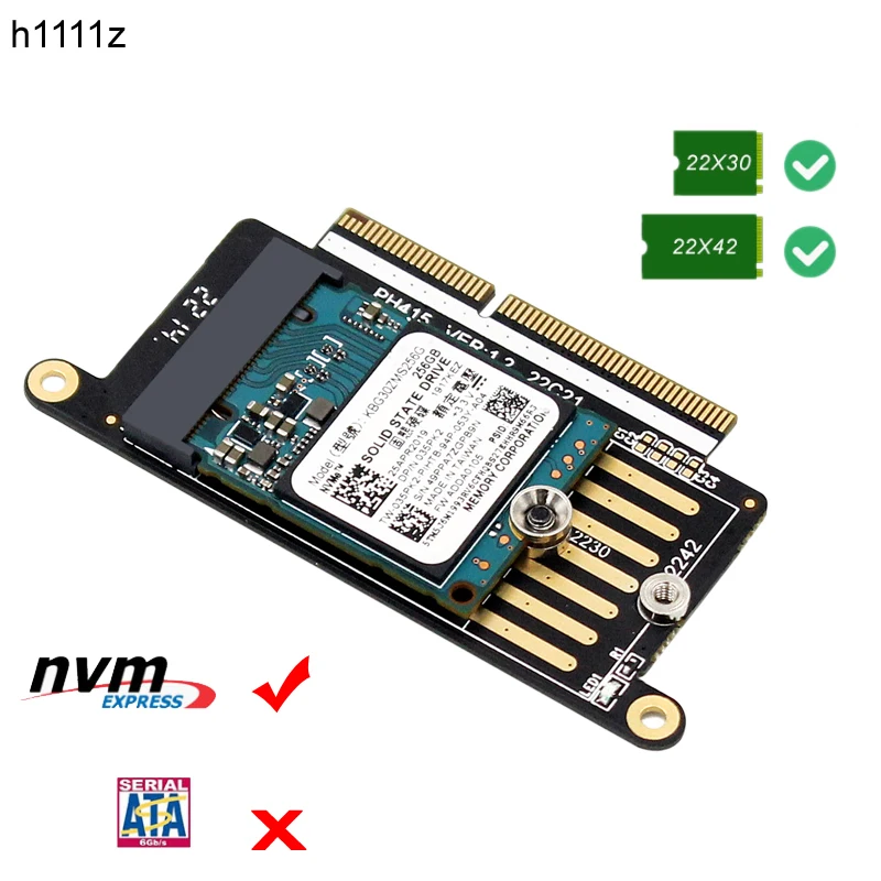 A1708 SSD Adapter Card Reader M Key NVMe M2 SSD Adapter Card NGFF M.2 SSD Riser for Apple Macbook Pro Retina 13