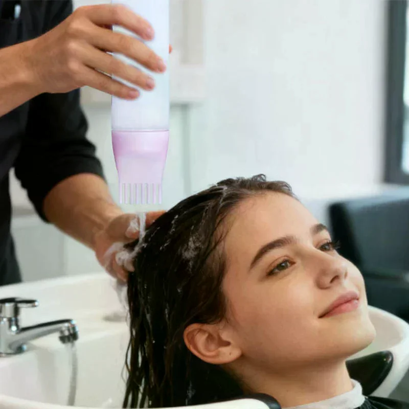 Botella aplicadora exprimible de 170ml, botella de plástico para tinte para el cabello, botella para teñir el cabello, botella de champú para limpieza en seco, peluquería