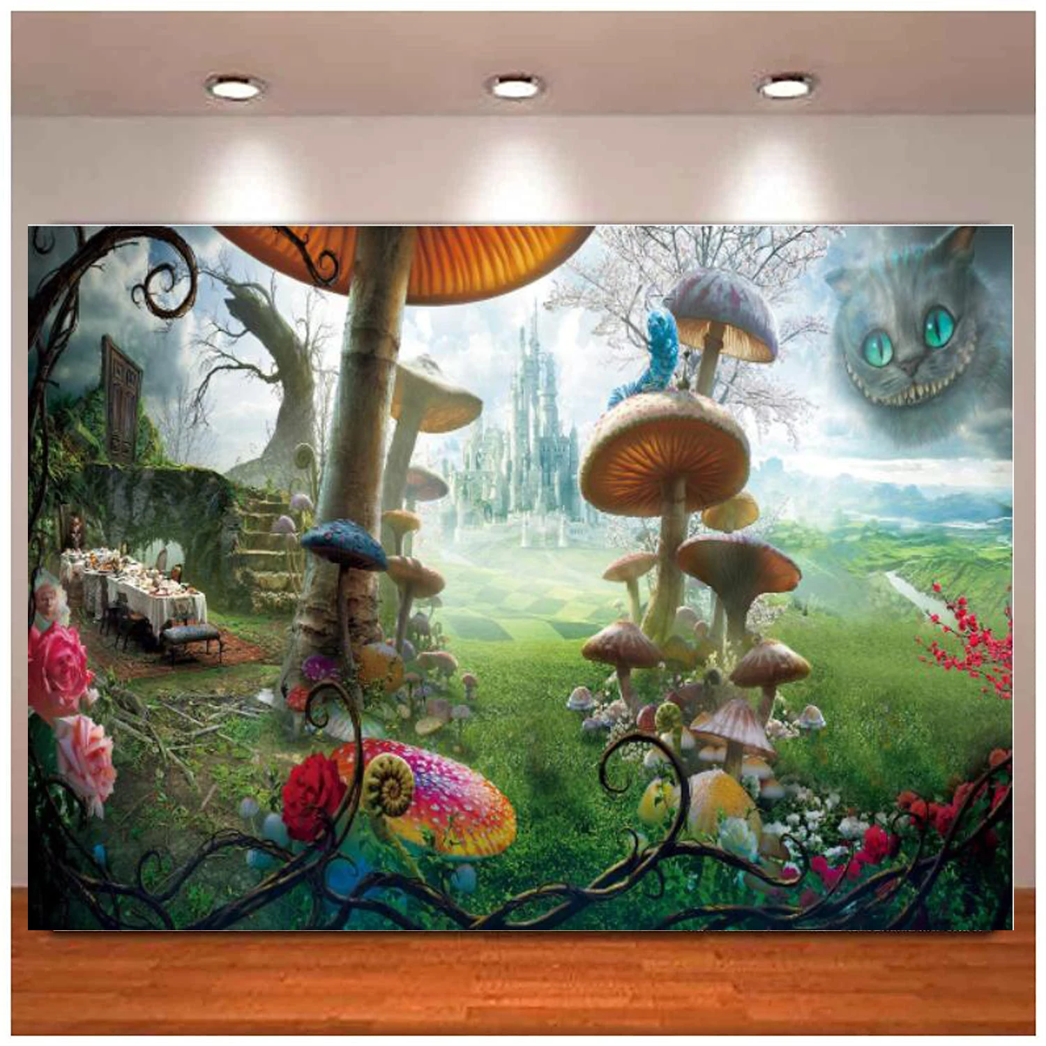 

Wonderland Party Photo Photography Backdrop Fairy Tale Castle Background For Birthday Party Decoration Supplies Portrait Studio