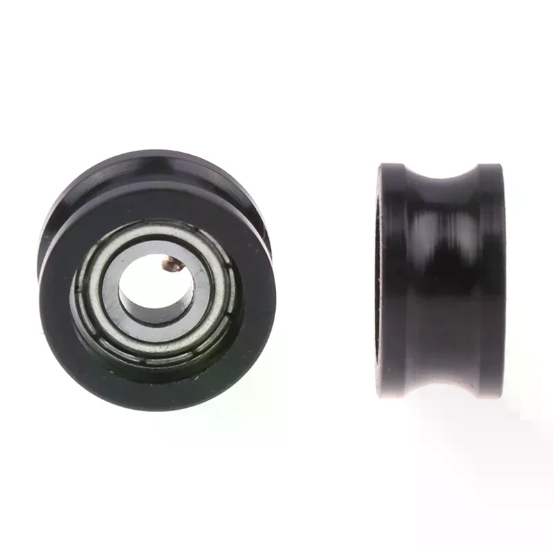 1Pcs R5*16*8.5mm U-shaped Bearing Roller 695 Bearing Moving Pulley Rubber Roller Mute Elasticity Roller Pulley