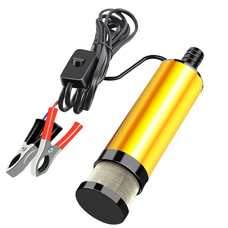 Samochodowa elektryczna pompa olejowa DC 12V do automatycznego pompowania oleju napędowego Zatapialna pompa do przetaczania paliwa 12L / Min Obudowa ze stopu aluminium