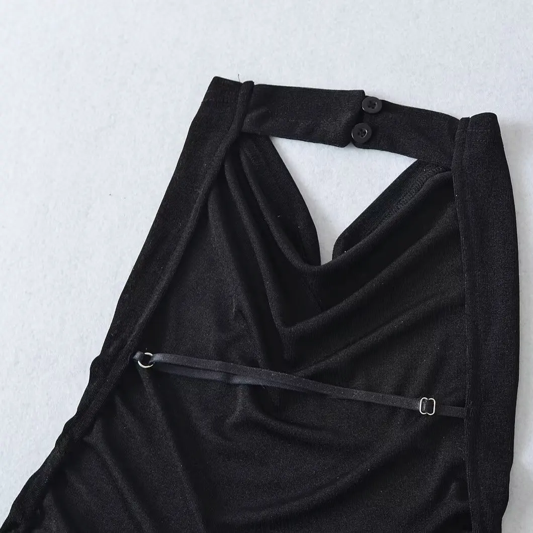 Street Sle Pure Desire Or Sve Bal haut court femme coupe ajustée suspendu Ne sangle gilet été Faion vêtements d'extérieur