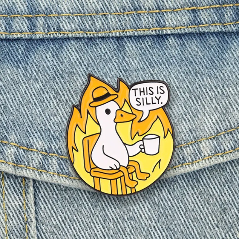 English Letter Brooches Flame-shaped Fun Coffee-themed Metal Badges Small Accessories Wholesale Backpack Pin Bag Pins for Caps