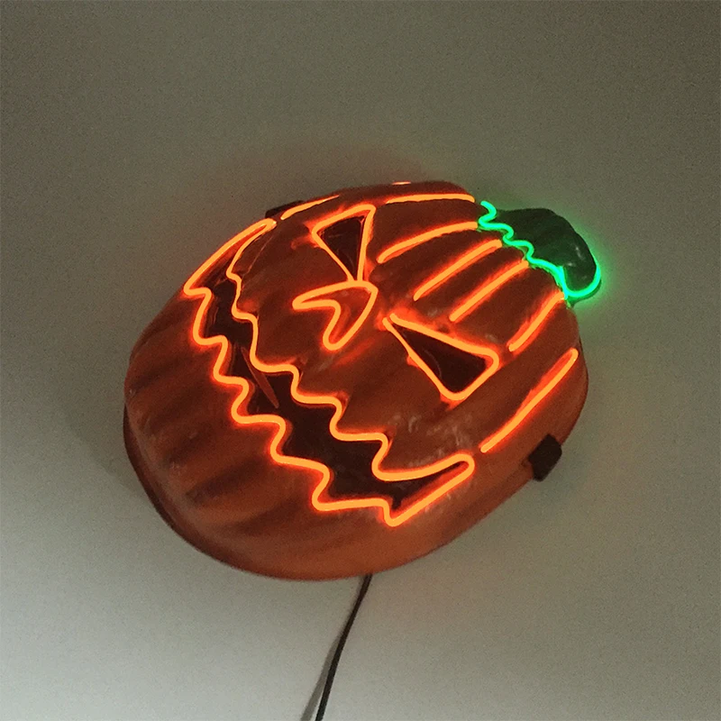 Halloween Light Up Pumpkin Head Mask Orange Mask Glow In The Dark Luminous Face Mask Adult Kids Cosplay Supplies
