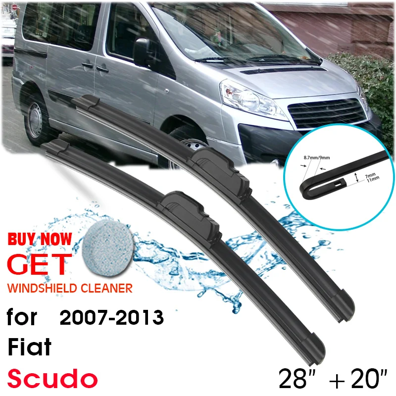 Car Wiper Blade Front Window Windshield Rubber Silicon Refill Wiper For Fiat Scudo 2007-2013 LHD / RHD 28