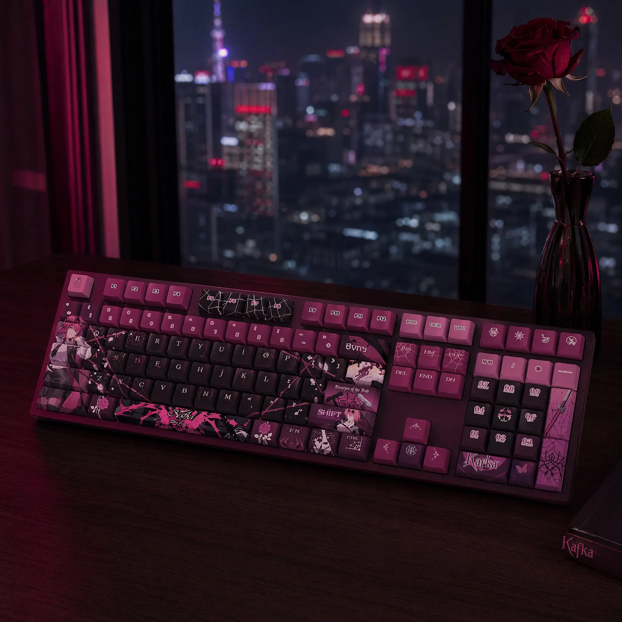 Kafka Keycaps 120 Keys Honkai: Star Rail Keycap PBT Sublimation Game Customized Cherry Keycaps for ANSI Made68 Mad68 Wooting60
