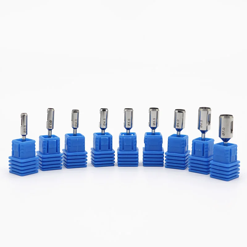 Dentist Surgical Instrument Mucosa Tissue Punch Punching Tools 9 Pcs Kit with Disinfection Holder