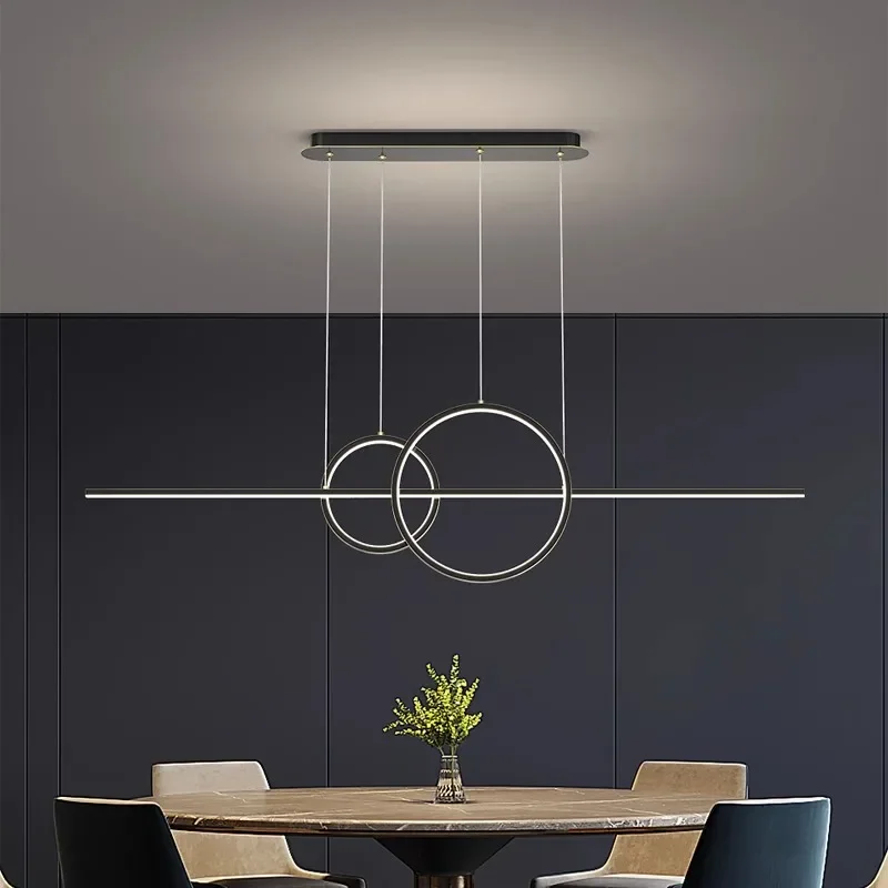 Imagem -02 - Modern Minimalista Led Luzes Pingente Sala de Estar Sala de Jantar Cozinha Tabelas de Alimentação Estudo Lustre Home Decor Lusters Luminárias