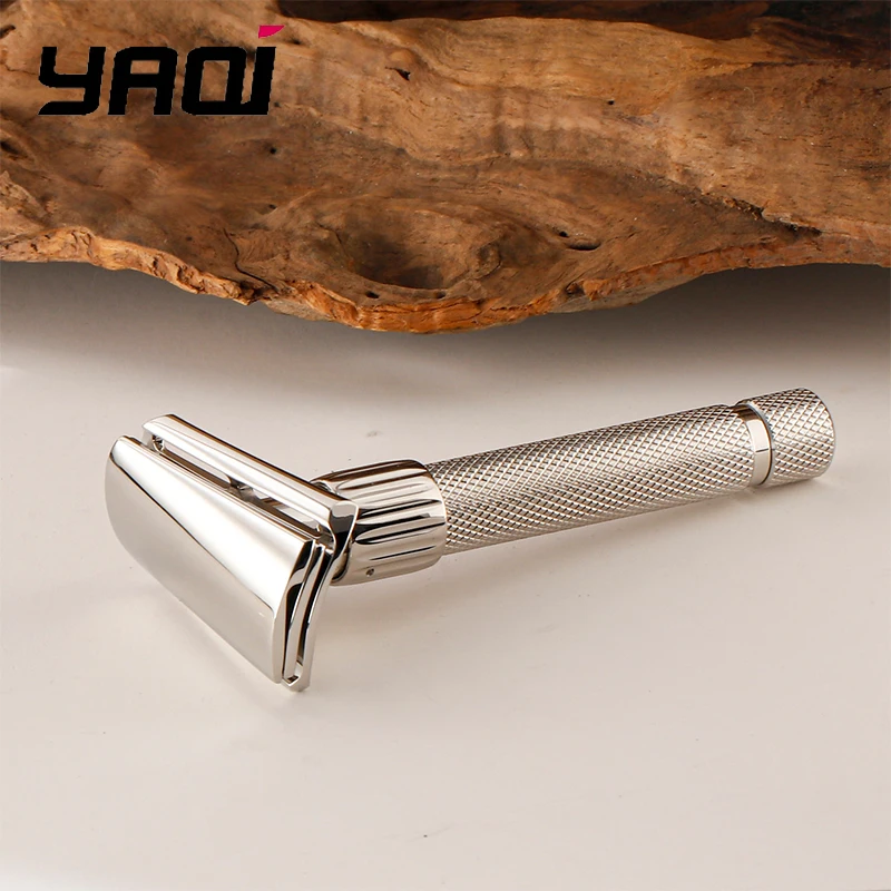 

Yaqi Torqx Stainless Steel Slant Adjustable Safety Razor Lightweight 107g with 7 Adjustable Blade Gaps (0.6mm to 1.8mm)