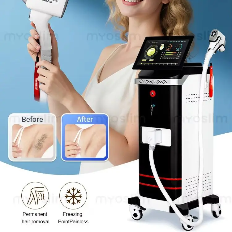 

Diode laser hair removal machine 5000W 4 Wavelength Ice Platinum Hair Removal 755 808 940 1064nm Diode Laser Salon CE Certified