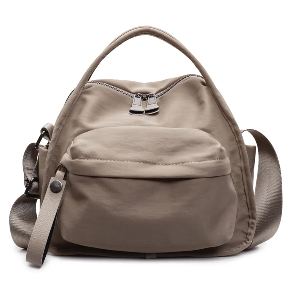

Women Simple Shoulder Bag Large Capacity Lightweight Sling Bag Solid Color Oxford Cloth Handbag Travel Shopping Work Date Bag