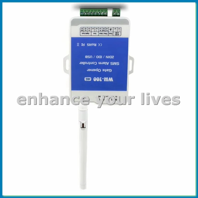 4G GSM WH-300-EU Gate Door Opener Relay Switch Remote Controller Supports Remote Wireless Alarm with APP Control-ABFT