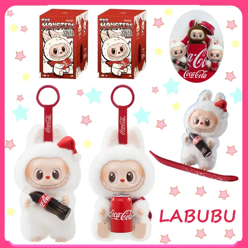 New Labubu Vinyl Plush Coca Cola Series  Pendant Macaron Third Generation Blind Box Children'S Toy Collection Gift Birthday Gift