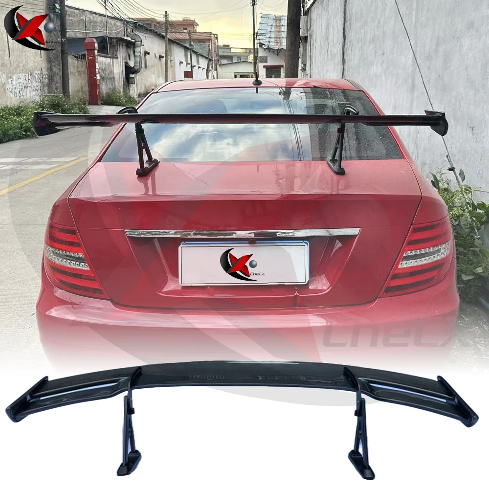 For Mercedes-Benz C-Class W204 C63 2-4Door C180 C200 C220 C260 C300 GT RS Style Fiberglass Rear Spoiler Trunk Wing 2007-2014