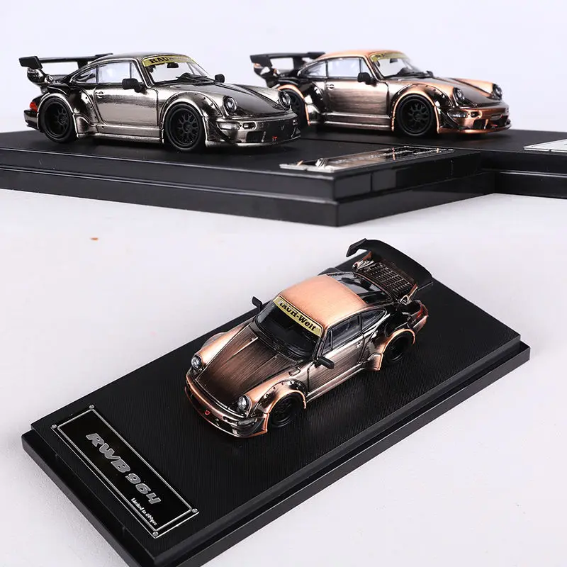 Star Model 1:64 RWB 964 GT tail wing Collection die cast alloy car model decoration gift