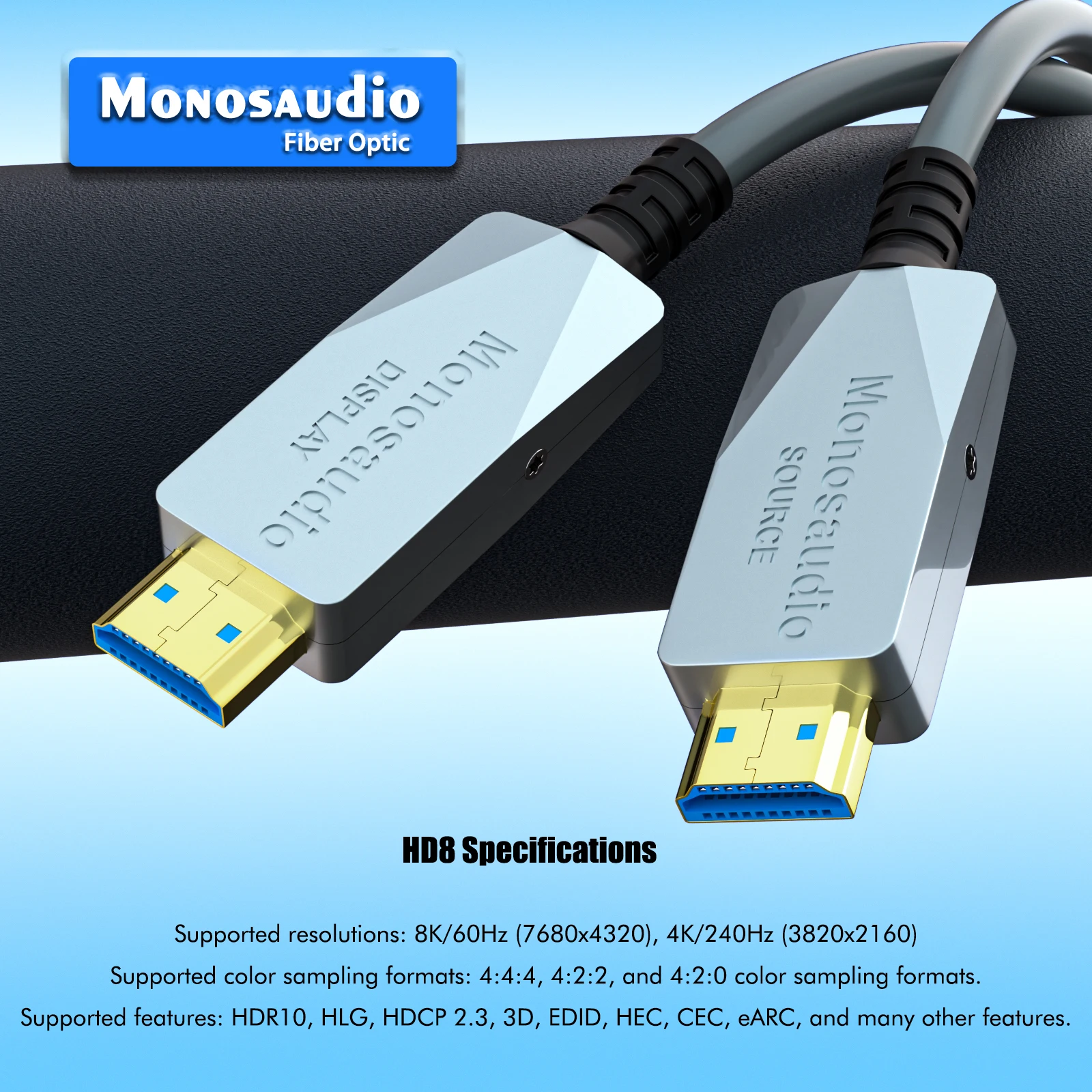 8K HDMI Cable Fiber Optic Hdmi Cable 120Hz 48Gbps HDR HDCP for HD TV Box Projector Ps3/4 Ultra High Speed Computer