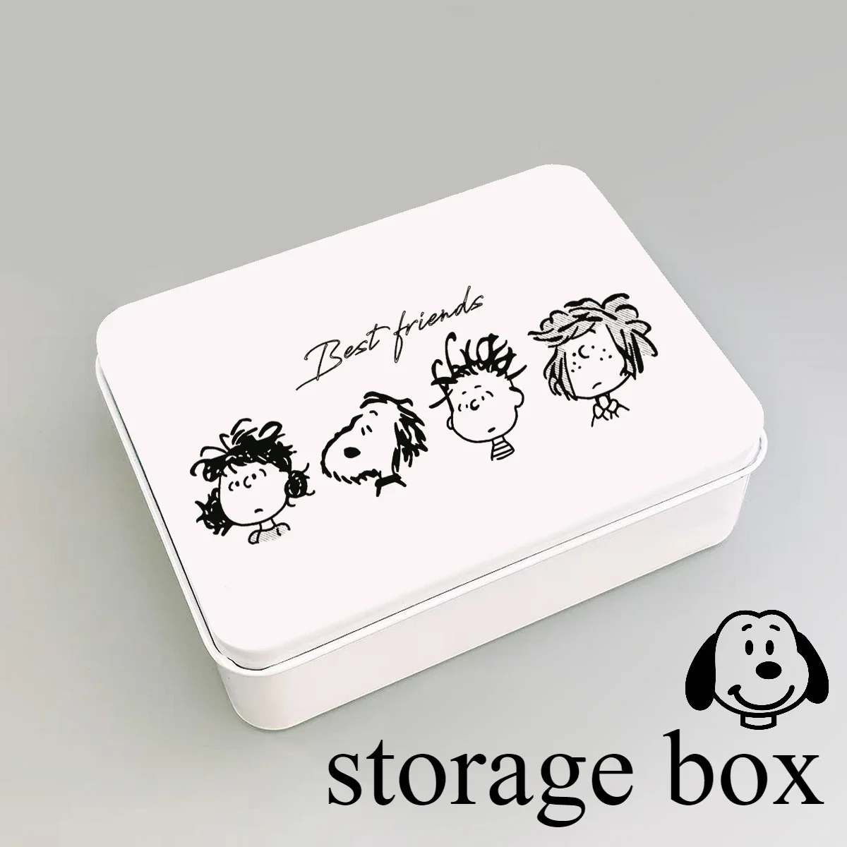 

Коробка для хранения Снупи, каваи, аниме, мультяшный узор, студенческий рабочий стол, конфеты, закуски, аккуратные ювелирные украшения, товары для жизни, подарок на день рождения