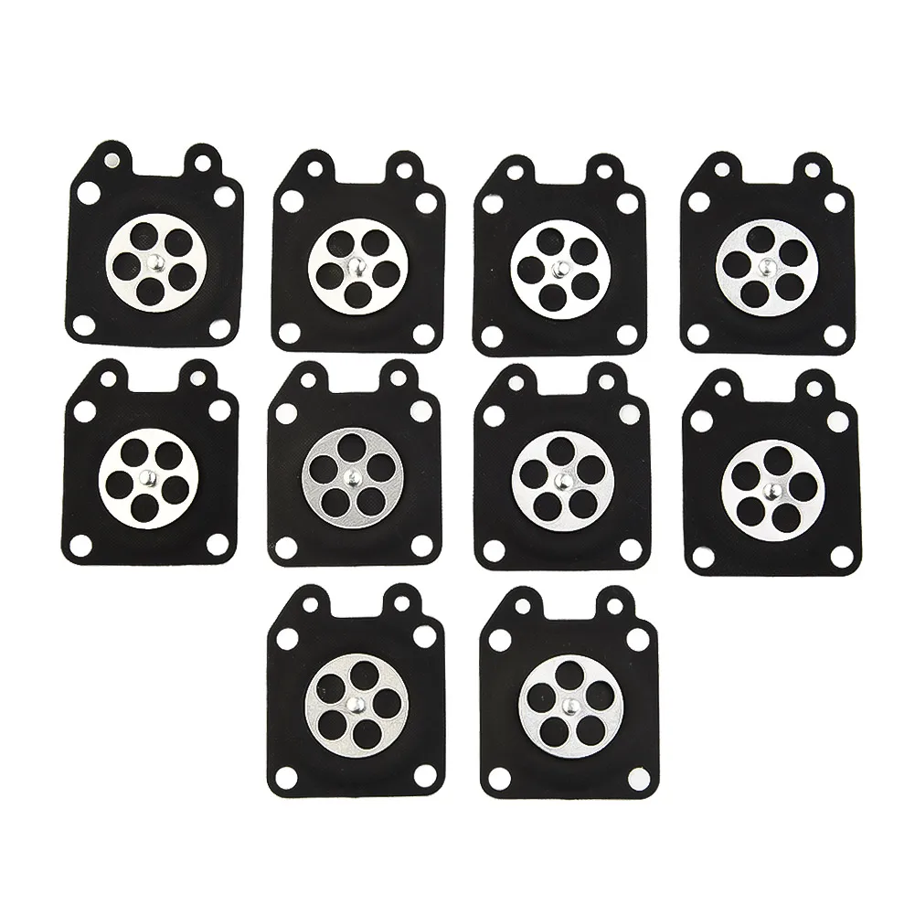 Black Metering Diaphragm Rubber Set 10pcs 95 526 9 95 526 9 Car Parts Repair Replacement Carb Carburetor For Walbro 95 526