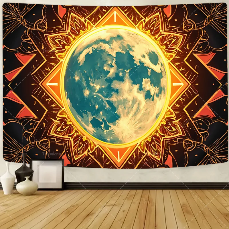 

1 шт. настенный гобелен «Мистическая планета» - дизайн мандалы в стиле бохо для декора стен