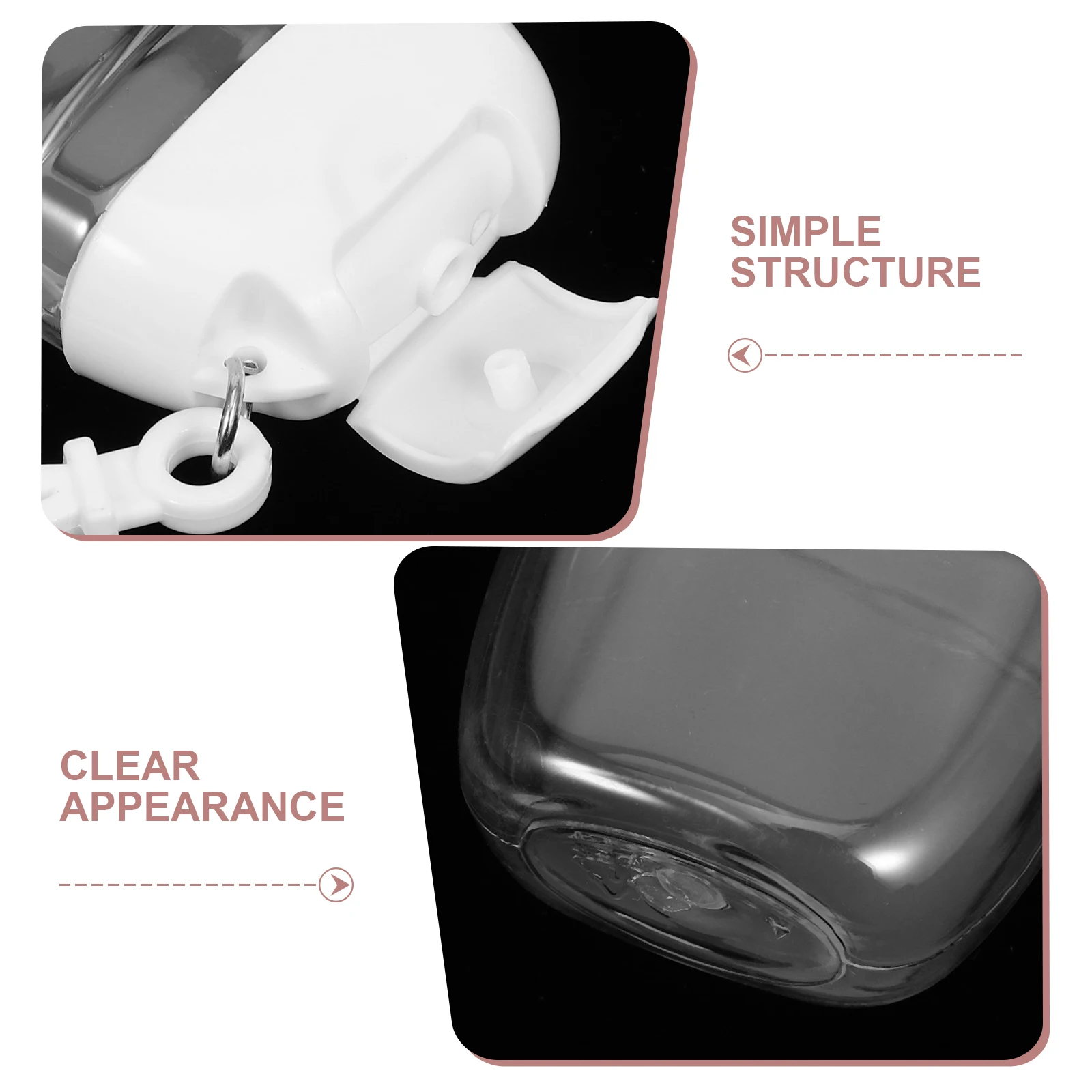 

9Pcs Travel Bottles Leakproof Refillable Portable Keychain Hand Dispenser Shampoo Lotion Travel Convenience Bottles