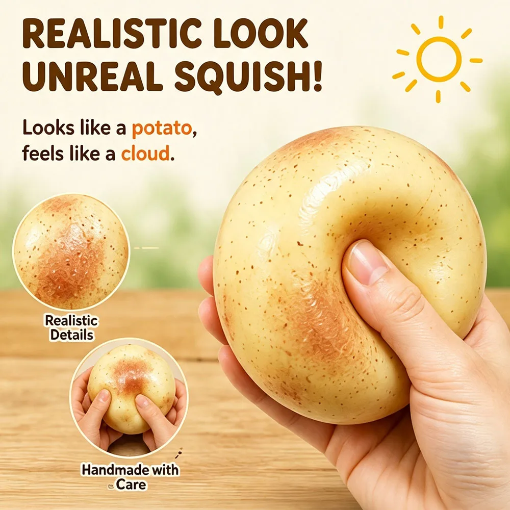 Fun Event Party Favors Realistic Fake Food Potato Squishy Vaseline Texture Zero Rebound Tactile Squeeze Prop Goodie Bag Gift