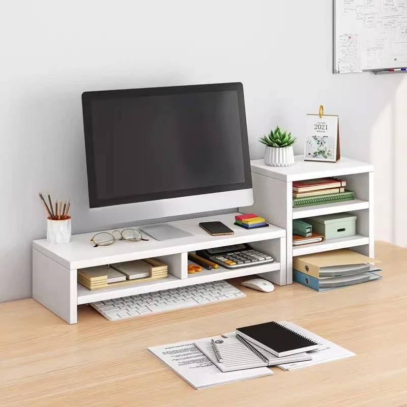 Raising frame Monitor bracket Raising base Desktop bracket Desktop storage shelf Desk rack