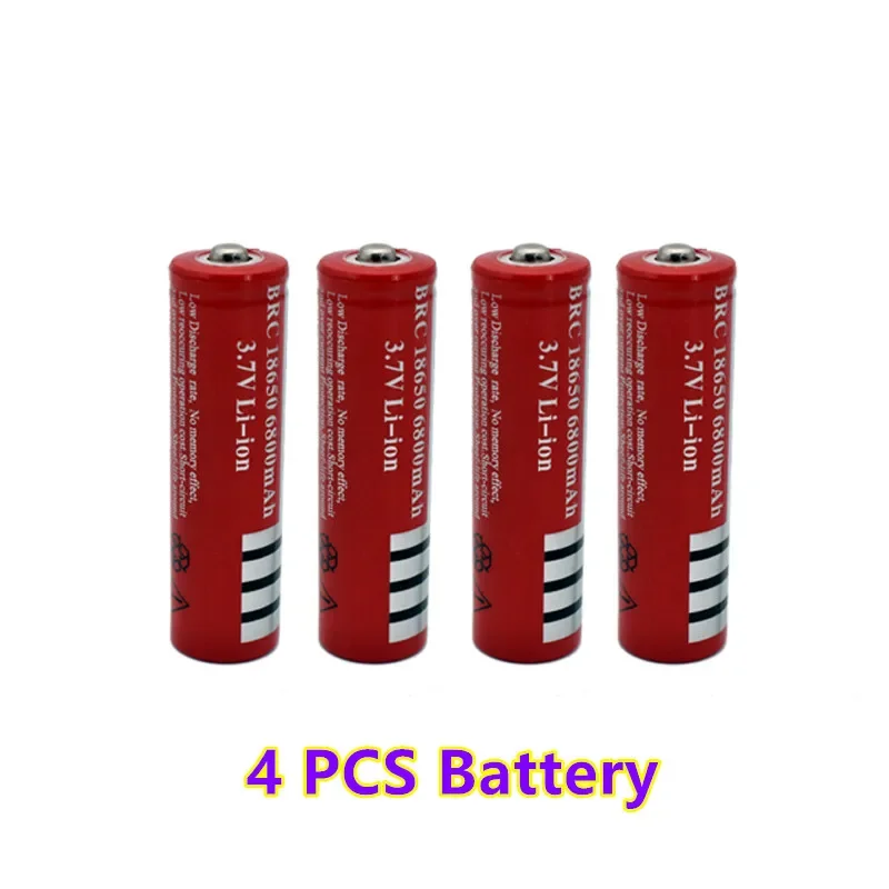 Original 18650 Battery 3.7V 6800mAh Rechargeable Li Ion Battery for Led Flashlight Battery Litio Lithium Batterie + Charger