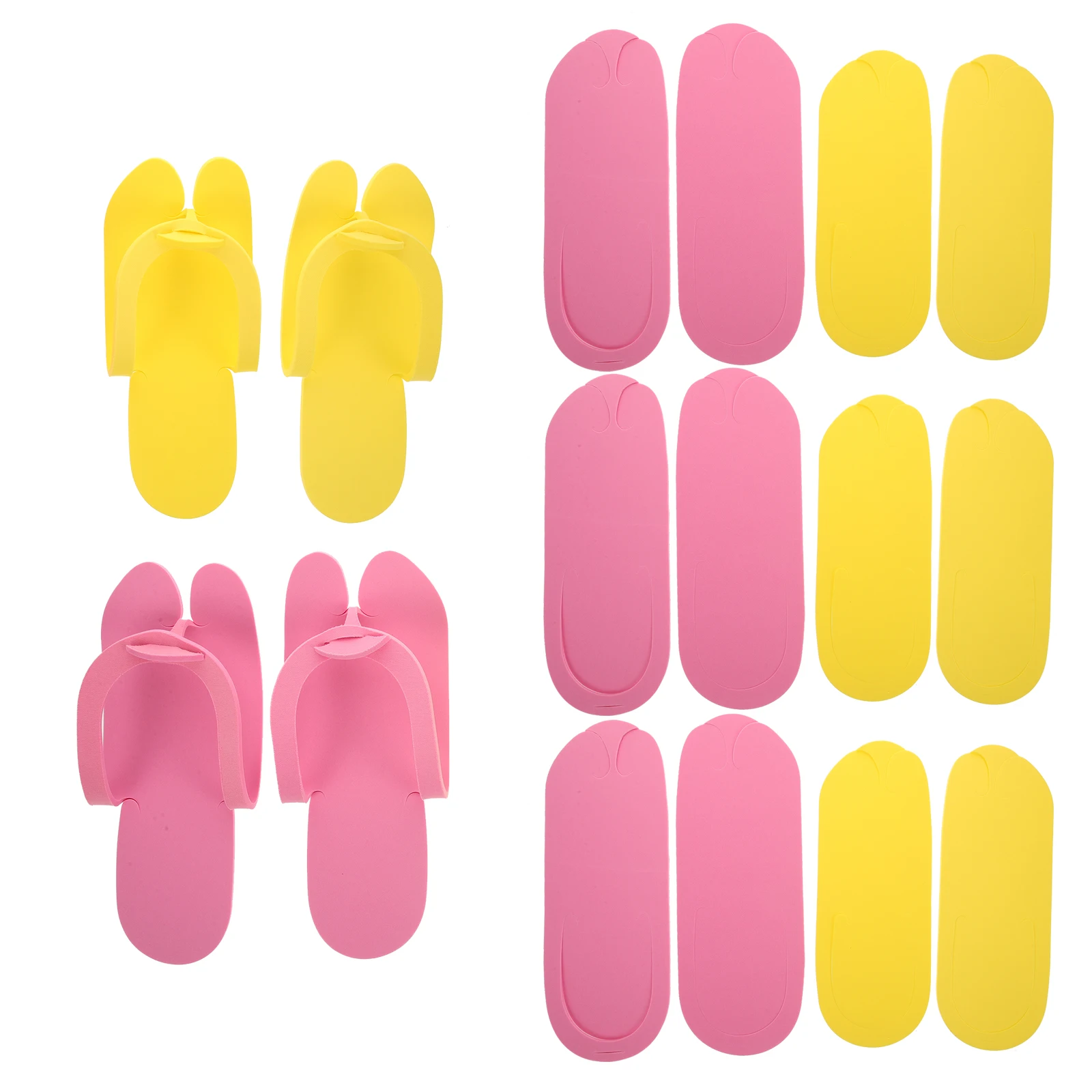 

10 Pcs Anti-slip EVA Slippers Disposable Bathing Shoes Hotel Salon Guest Bulk 5 Blue 5 Pink Non Slip Design Comfortable