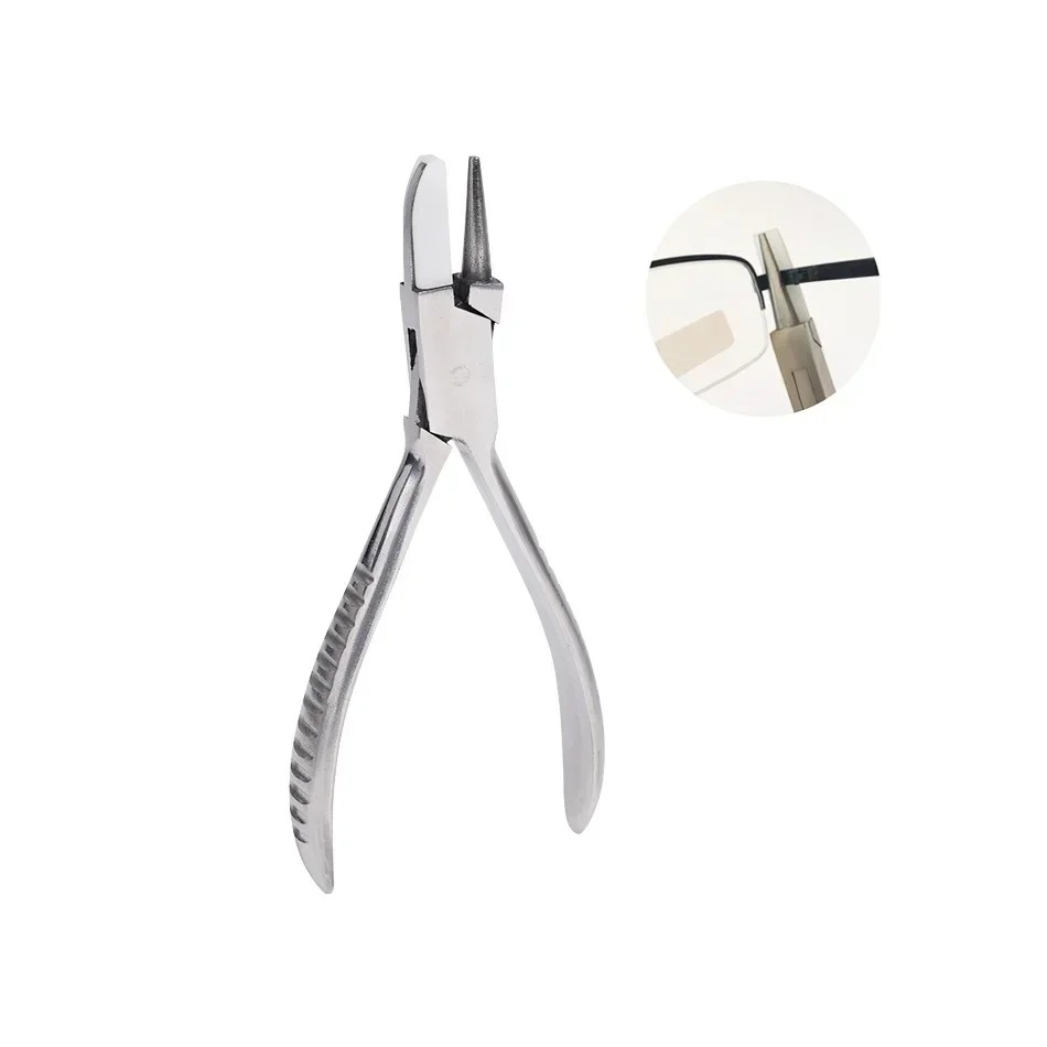 Glasses repair tool pliers, nose pad screw adjustment pliers, open pliers, curved nose bridge pile corner tool pliers