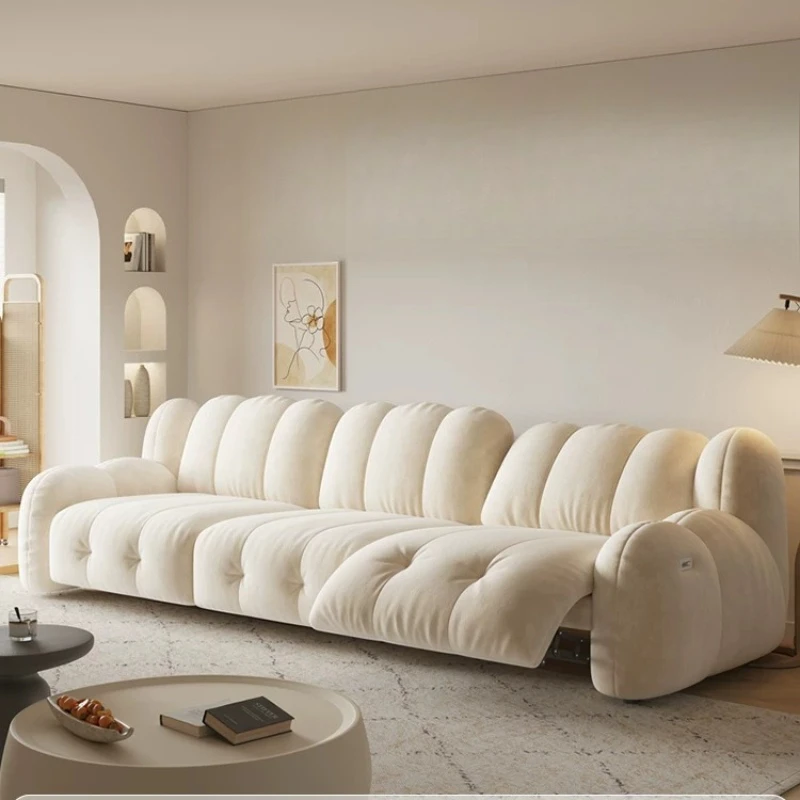 Multifunctional cabin sofa cat scratch flannel small apartment living room cream wind electric sand combed