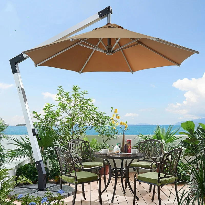 Wholesale  Printed Foldable Luxury Cantilever Umbrella with Sun Protection for Outdoor Beach Garden Patio Use