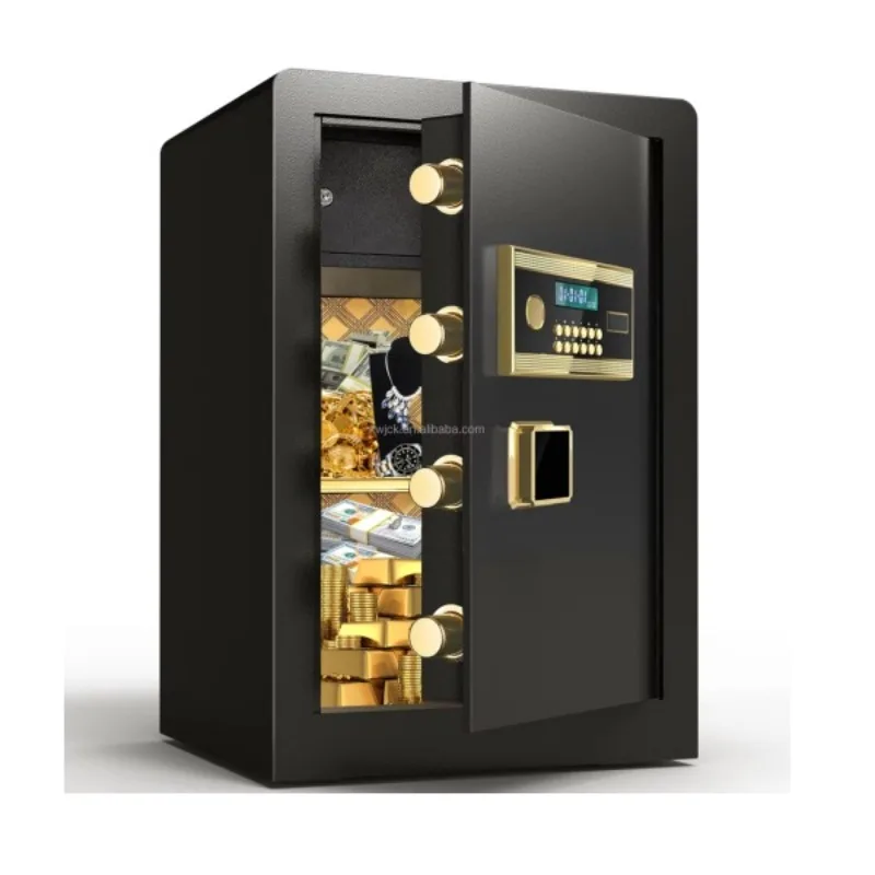 Safe Household Small Invisible Small Safe Mini Fingerprint Password Box Office Documents All Steel