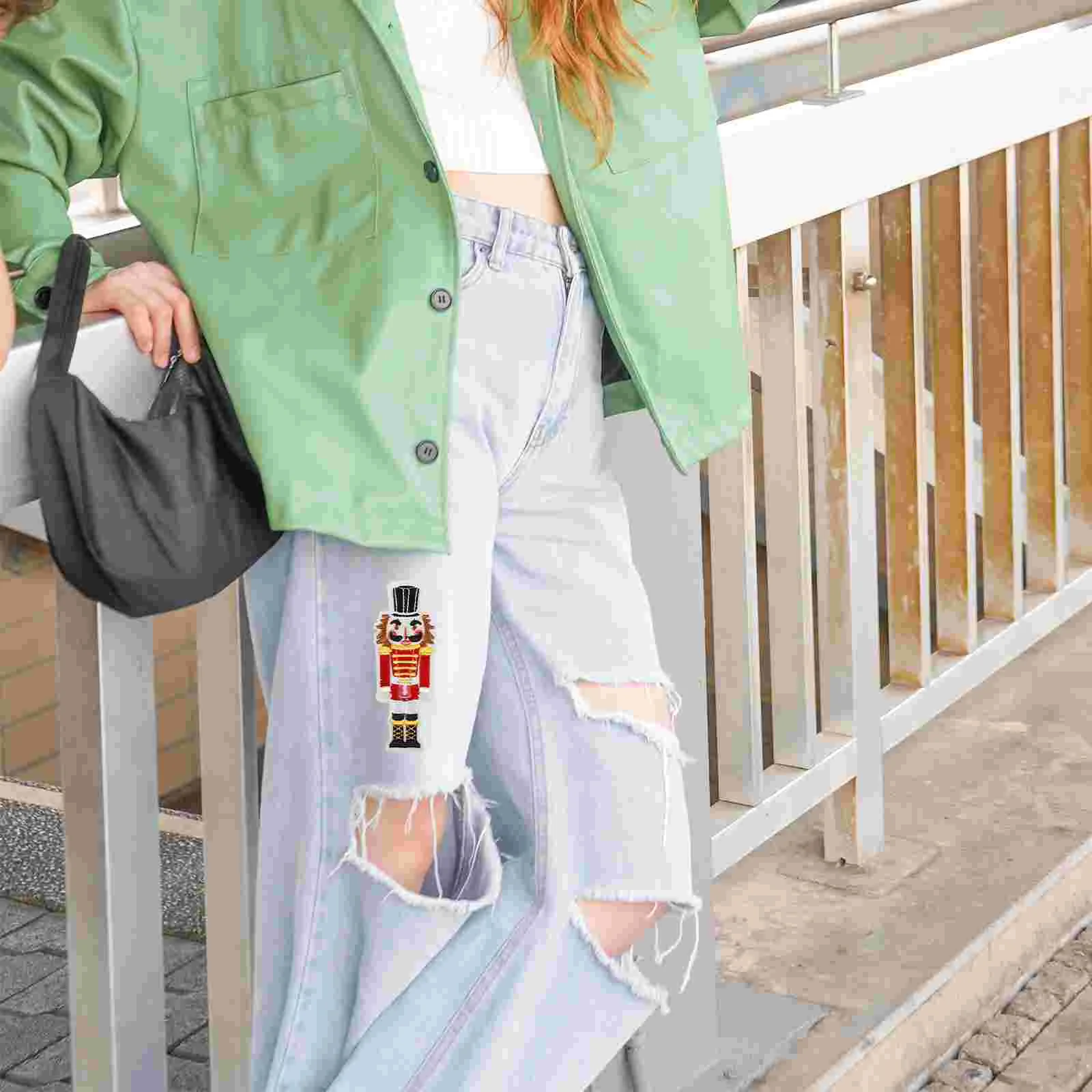 帽子用の多機能ファブリックステッカー,パペットの兵士のパッチ,帽子用のくるみ割り人形,DIYコート
