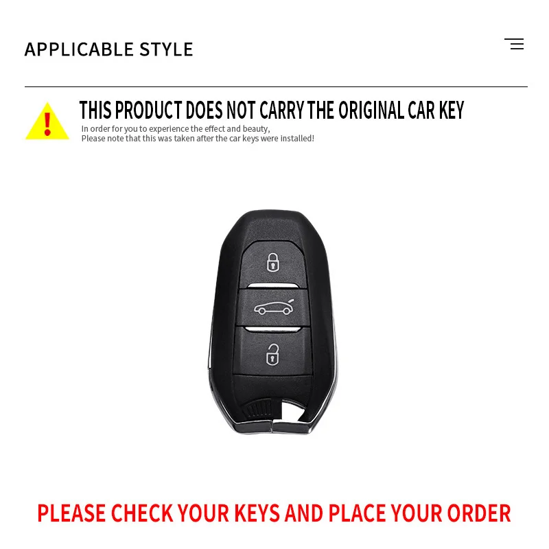 Aluminum Alloy Leather Car Key Case Cover for Peugeot 308 408 508 2008 3008 4008 5008 Citroen C3 Picasso C4 C5 C6 DS 5 6 7 9