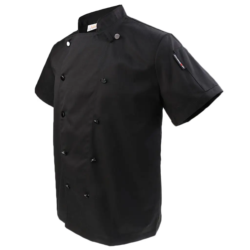 

Chef Jackets Waiter Coat, Short Sleeves Double-breasted chef clothes with pocket