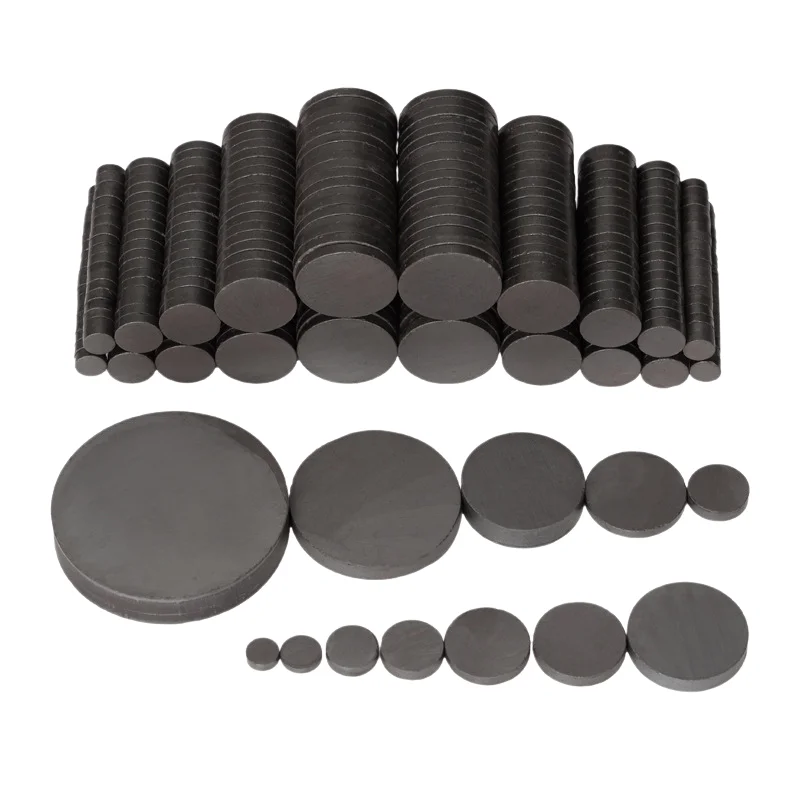 Ferrite Round Magnet 8x3mm 8x4mm Black Disc Magnet Reliable Magnetic Adsorption for Home Refrigerator DIY Craft Decoration