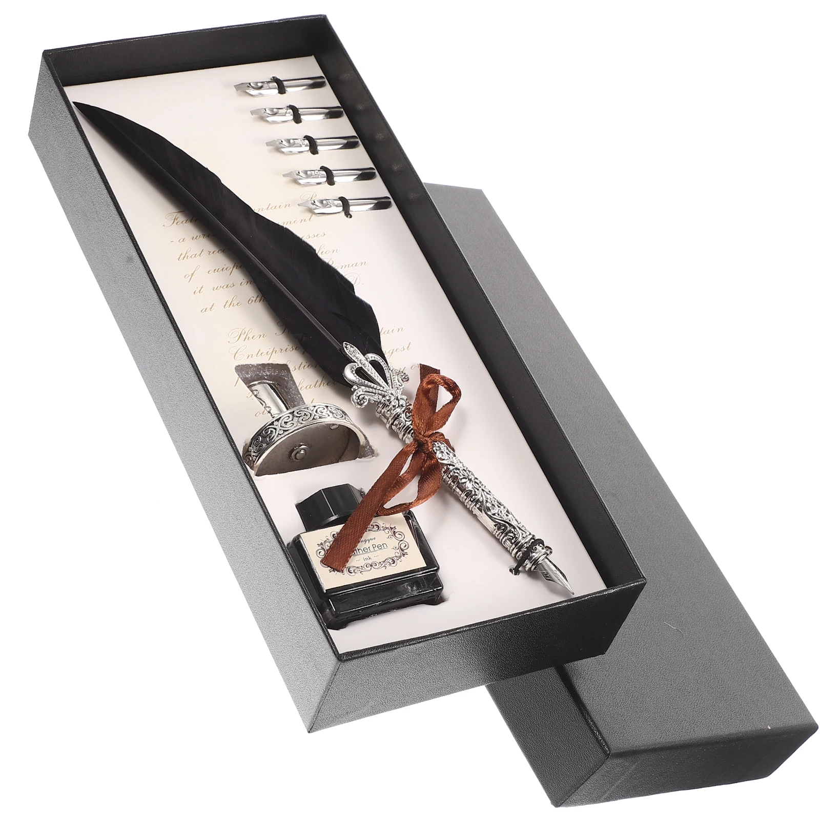 

1 set 1 Set Lightweight Calligraphy Pen Plume Ink Quill Signature Writing Office Business Reusable Gift For Birthday