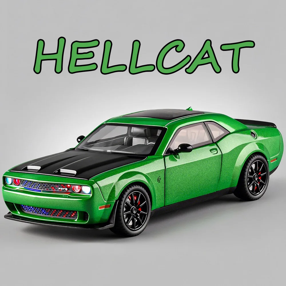 

1:24 сплав Challenger SRT Hellcat M3 автомобили игрушки литые модели с откатным светом звук миниатюрные автомобили подарки на день защиты детей