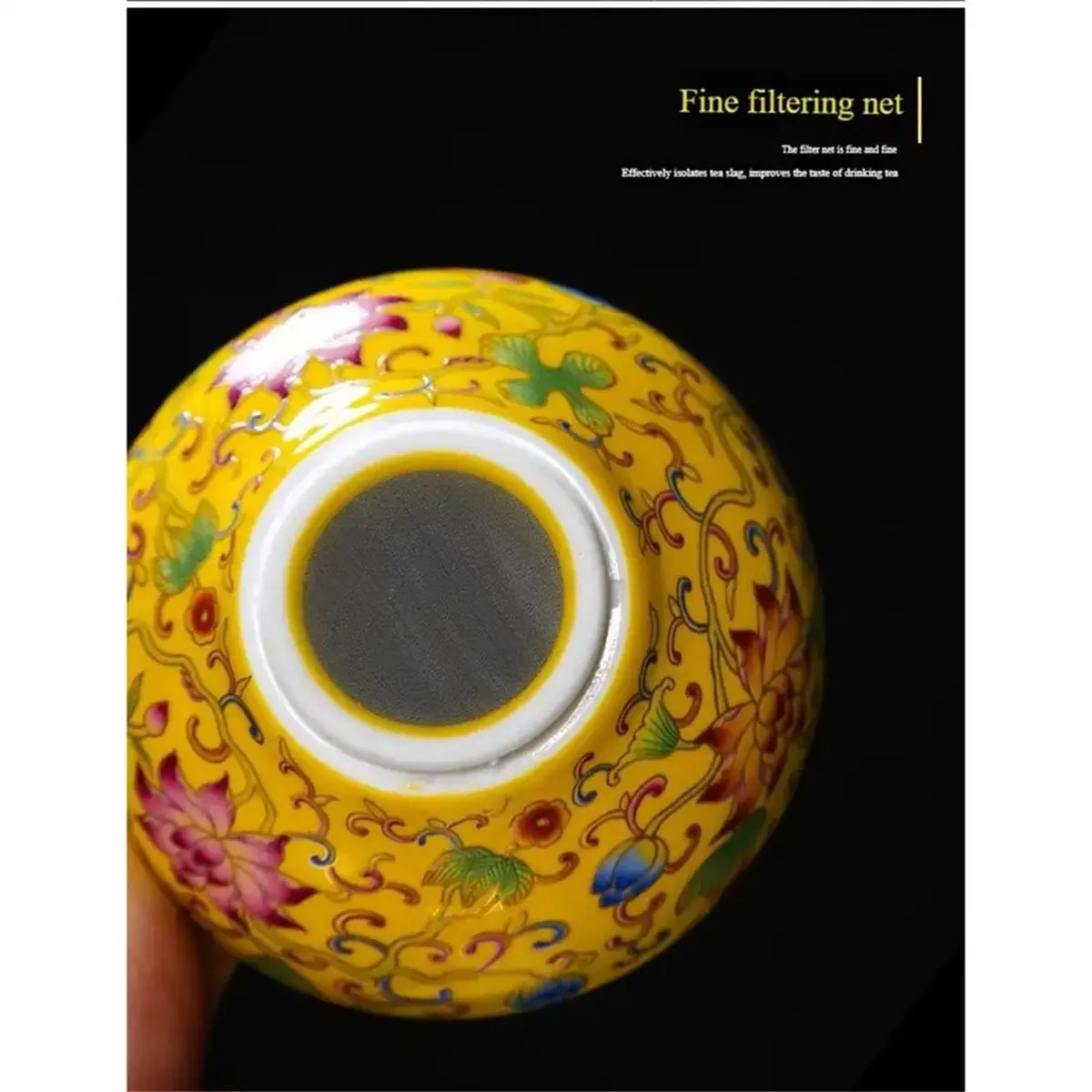 A78I Porcelain Tea Strainer Tea Utensils for Single Cup Effective Ceramic Tea Accessories Infuser