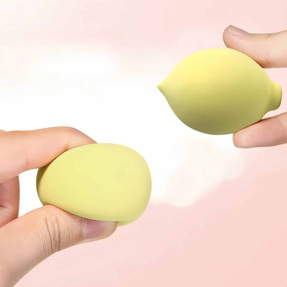 4 ピースフルーツ形のソフトメイクアップパウダーパフ形のスポンジブレンダー美容卵化粧パフソフトファンデーションスポンジ美容ツール