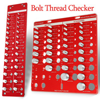 Bolt Thread Checker Portable Nut And Drill Bit Thread Checker Screws Measuring Imperials Tool ,Standard Metric Imperials Female