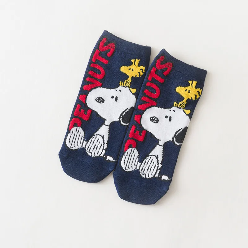 

5/10Pairs For Snoopy Socks Sets Women Polyester Cotton Low Tube Women Socks Breathable Japanese Style Casual Cotton Short Sock