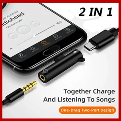 3.5mm Jack 2 IN 1 Audio Headphone Charging Dual Adapter Splitter For iPhone XR XS X 7 8 11 11Pro to Earphone AUX Cable